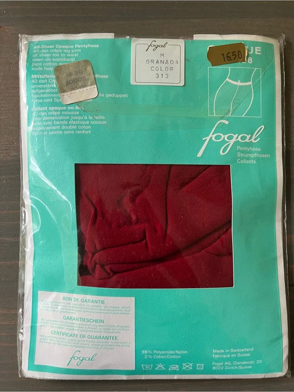 Lot of 10 Vintage Deadstock Fogal Pantyhose Stockings Nylons M Switzerland Made